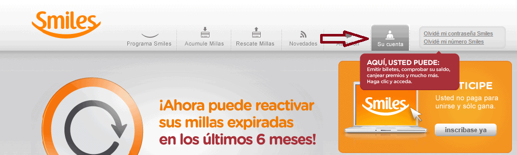 Smiles_IngresarASuCuenta