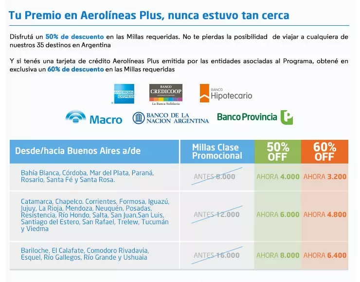 Aerolineas descuento millas2