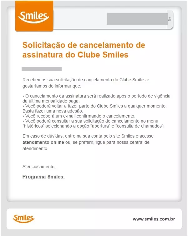Baja_Clube_Smiles_Correo_Confirmación