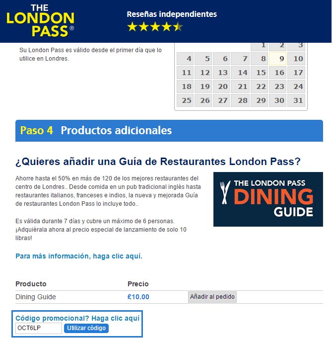LondonPass_CodigoPromocional