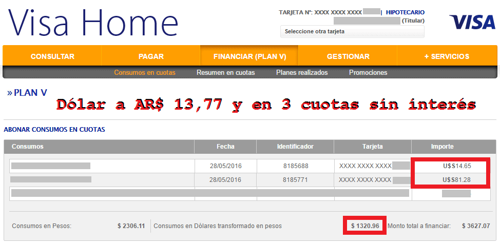 VISA_Cotizacion_Dolar_Argentina_ARS_13.77_3_cuotas_sin_Interes_2016.06.07