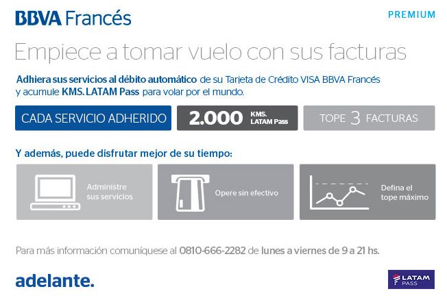 BBVA_Frances_LATAM_Pass_Sumar_Kms_Debito_Automatico