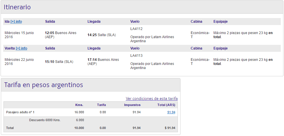 LATAM_BBVA_Frances_Revuelo_Cabotaje_Nacionales_Descuento_Kms_50_2016.05_Ejemplo_Salta