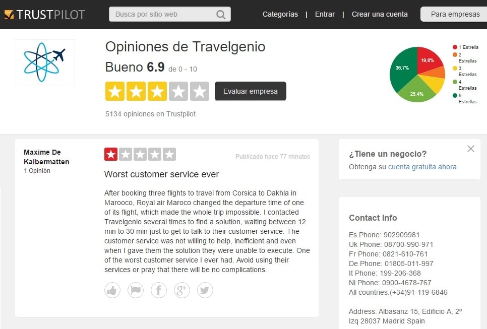 TravelGenio_Opiniones_Trustpilot_2016.07