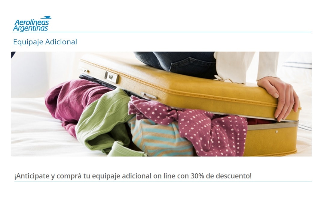 Aerolíneas Argentinas habilita compra online de equipaje adicional. ¿Se  prepara para lowcostizar? - Info Viajera