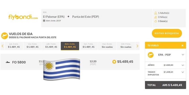 Histórico: Primeros vuelos internacionales de una low cost argentina ya  están a la venta - Flybondi a Uruguay - Info Viajera