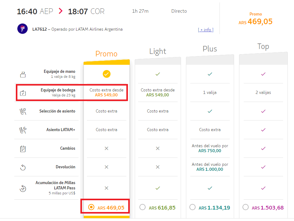 Aerolíneas Argentinas aumenta el precio del equipaje extra - Info Viajera