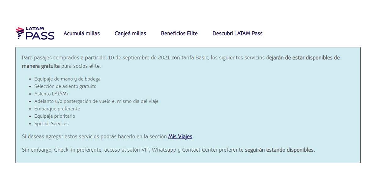 LATAM Pass le sigue quitando beneficios a sus socios Elite - Info Viajera