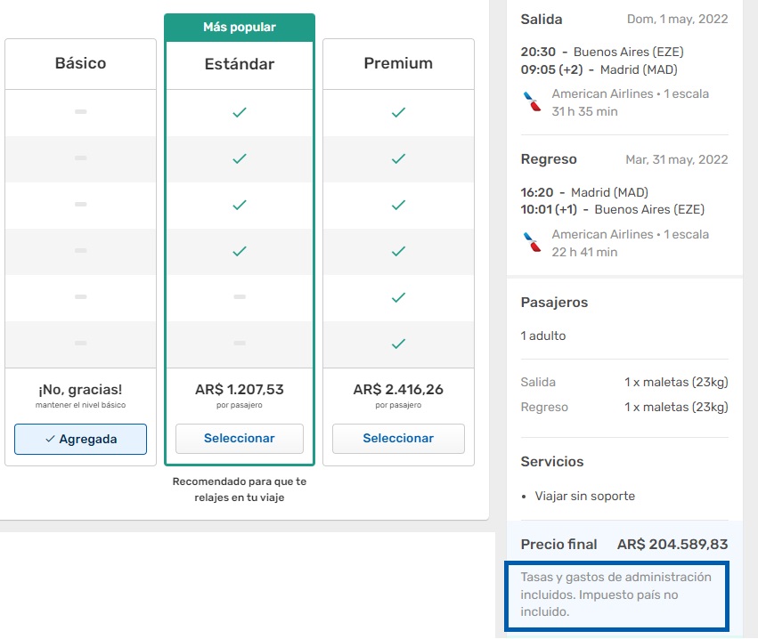 Comprar en eDreams desde Argentina no es tan barato como parece - Info  Viajera
