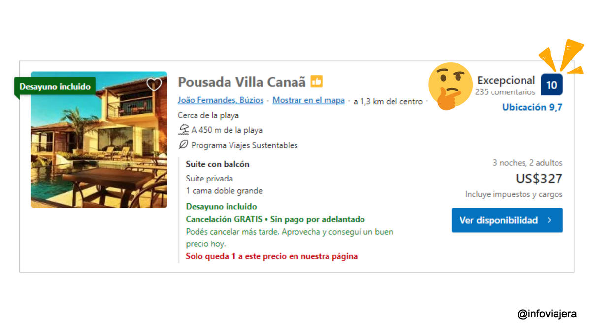 Ver un hotel con calificaciones exageradamente positivas y desconfiar -  Info Viajera