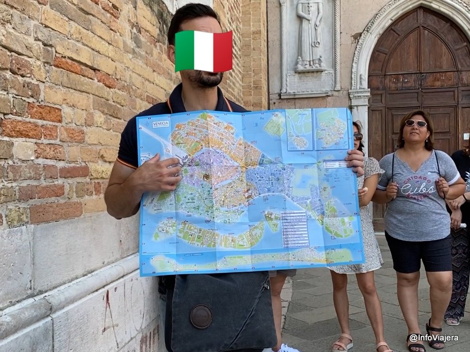 Punto de encuentro del free tour en Venecia, Italia