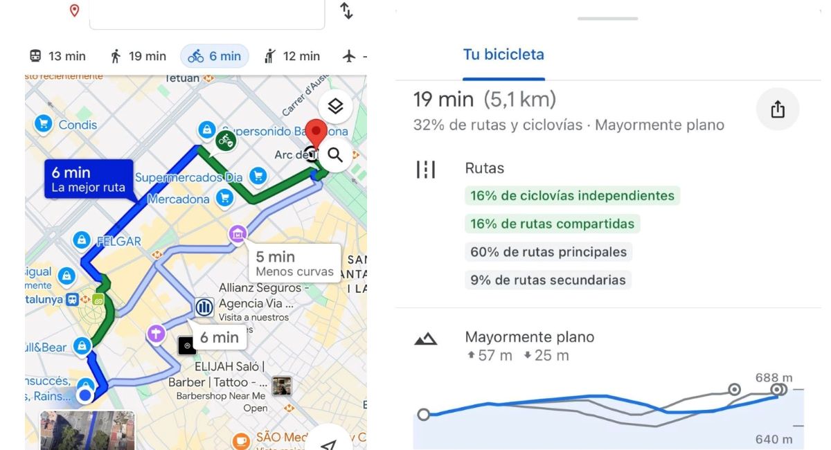 Google Maps mejoró las rutas en bicicleta - Info Viajera
