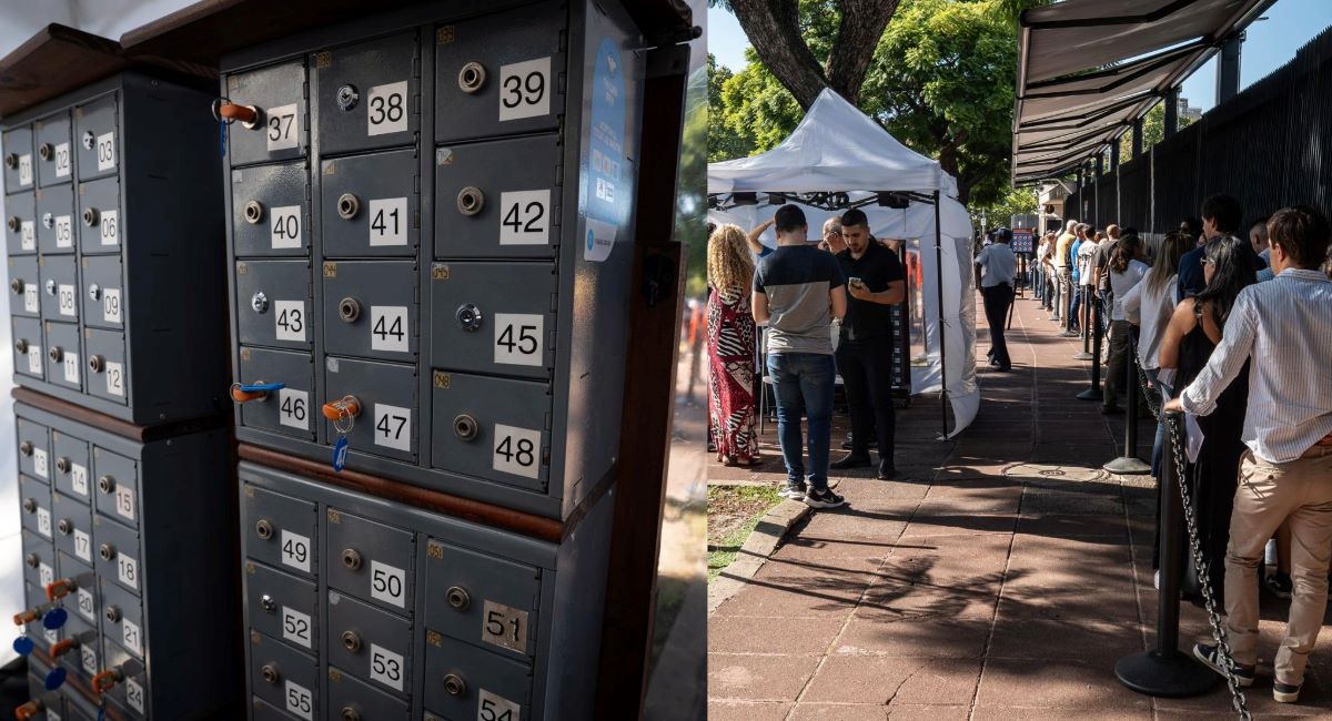 Los nuevos lockers en la Embajada de Estados Unidos en Buenos Aires