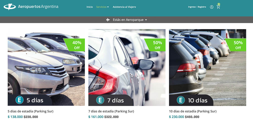 Estacionamiento de larga estadía en el Aeroparque de Buenos Aires: reserva online y con descuento de hasta 50 %
