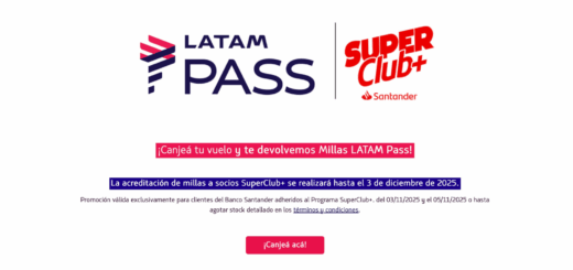 Promoción de LATAM Pass para clientes Santander Argentina, Cyber Monday 2025.