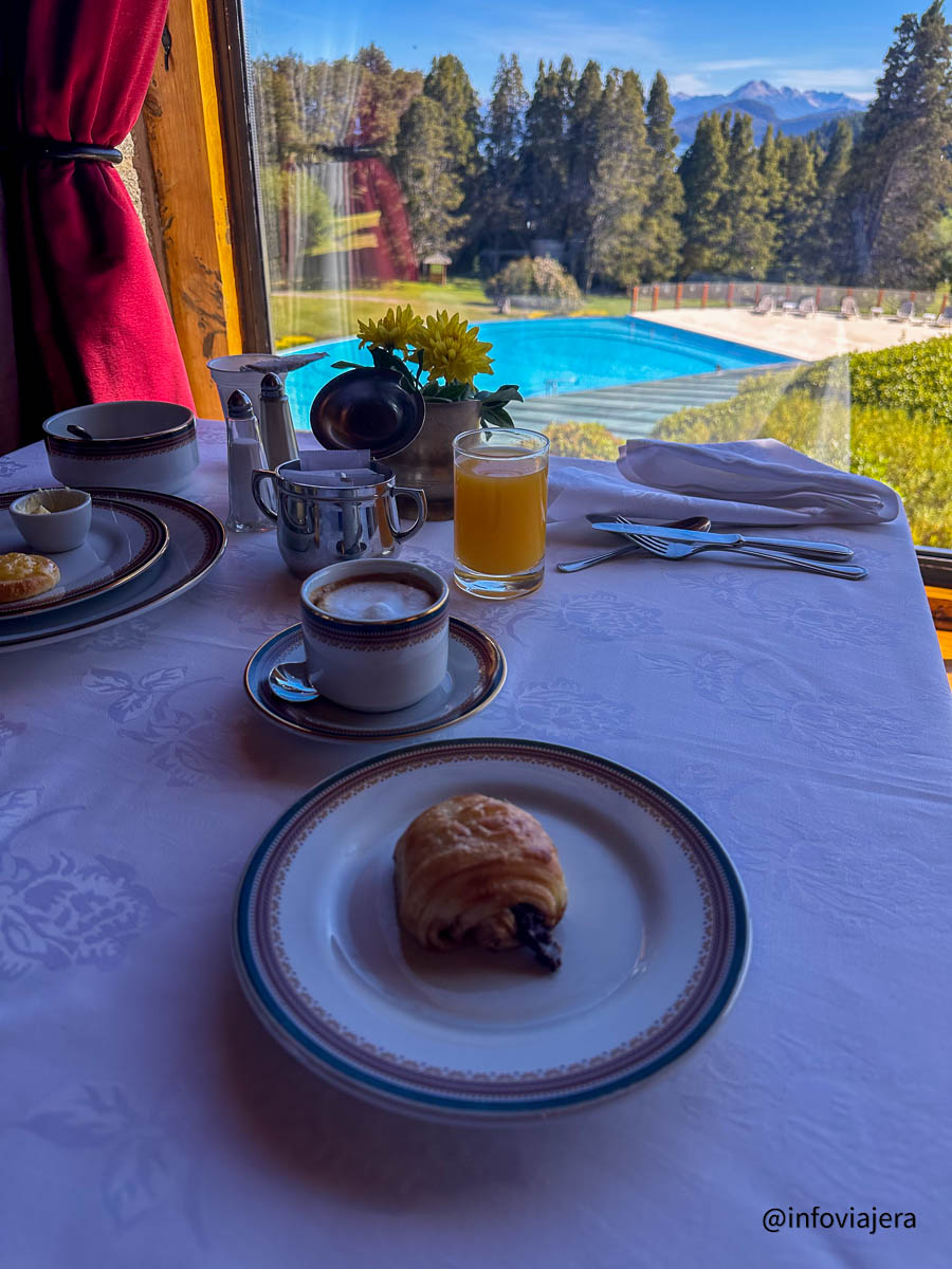 Vista desde el desayuno del hotel Llao Llao de Bariloche