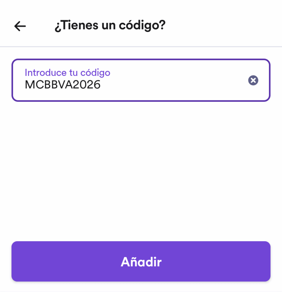Código de descuento banco BBVA Cabify