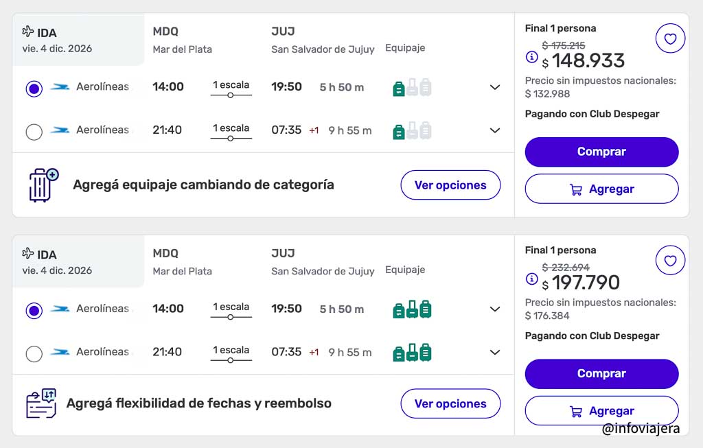 Vuelos a Jujuy