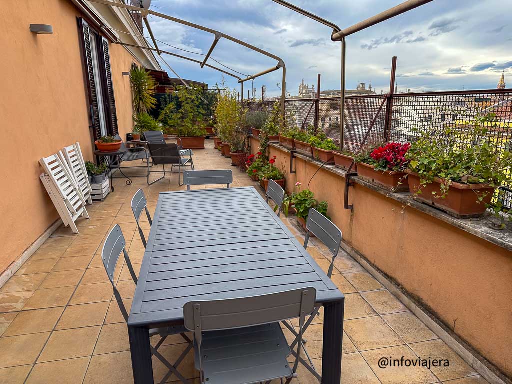 terraza alojamiento en Roma