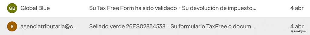 Correos validación comprobante DIVA Tax Free España