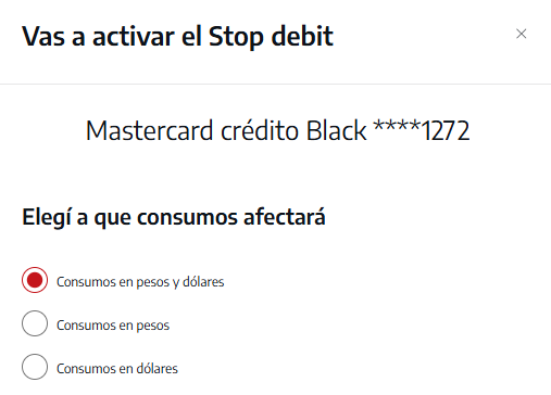 Débito automático resumen tarjeta banco ICBC